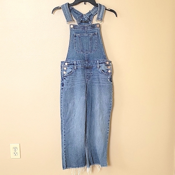 Sincerly Jules Pants - Sincerely Jules Medium Wash Distressed Denim Overalls - Size 0